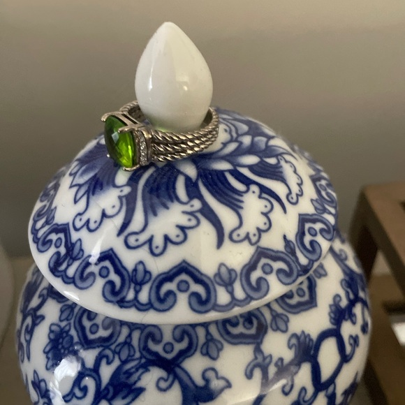 David Yurman Peridot & Diamond Ring 5.5 - Picture 3 of 3